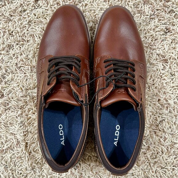 ALDO Men’s Shumen Derby Lace-Up Oxford Shoes Brown, Size 7.5M (New) main image 2